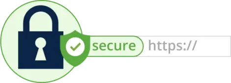 Secure HTTPS symbol for safe TGirl porn browsing 