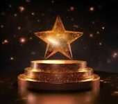 Golden star award representing the top transgender pornstars of 2025